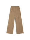 Women's Unghia Camel Cotton Wide Pants Camelo - MAX MARA - BALAAN 4