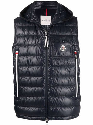 Men's Ragot Padded Vest Navy - MONCLER - BALAAN 1