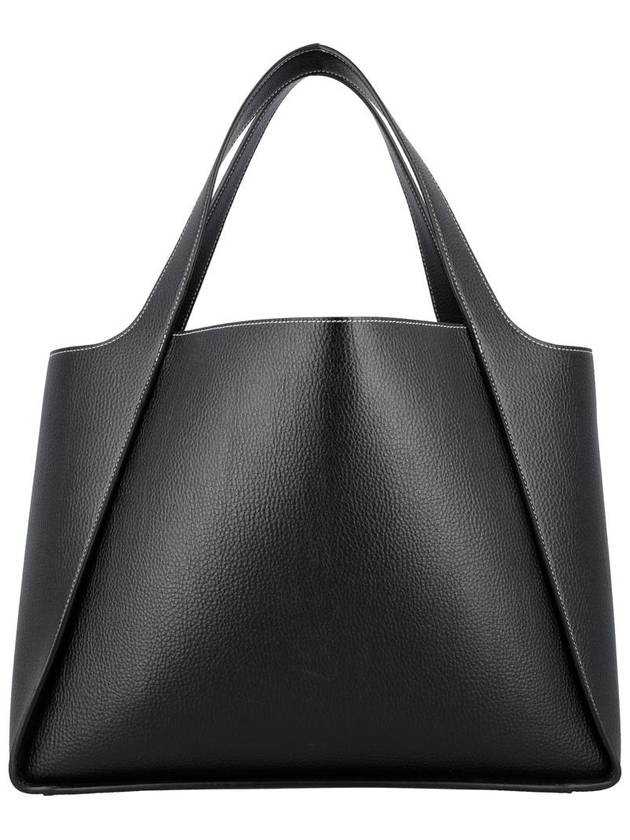 Stella Logo Grainy Tote Bag Black - STELLA MCCARTNEY - BALAAN 5