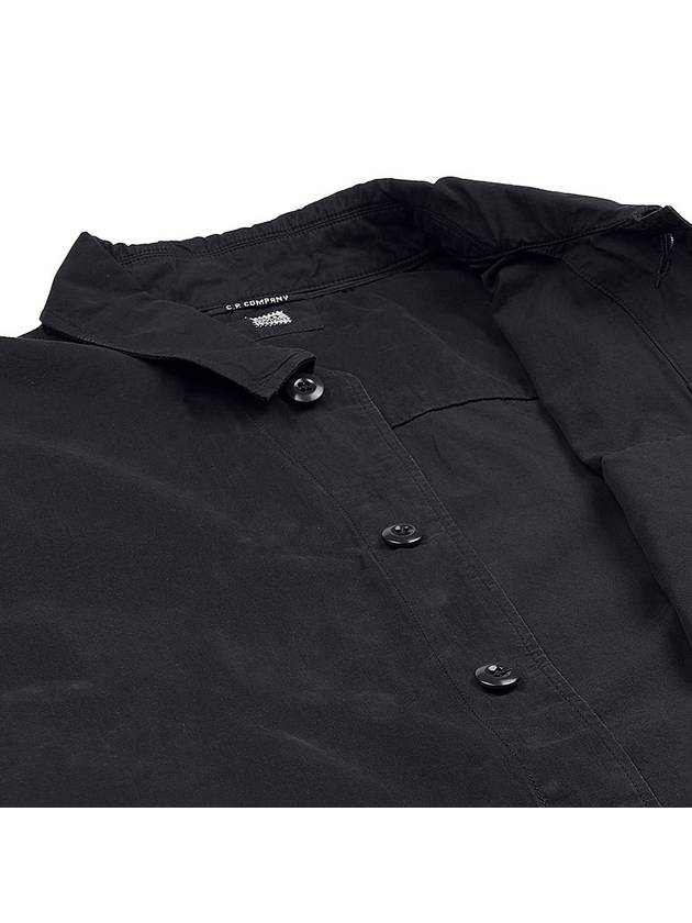 Lens Waffen Pocket Long Sleeve Shirt Black - CP COMPANY - BALAAN 11