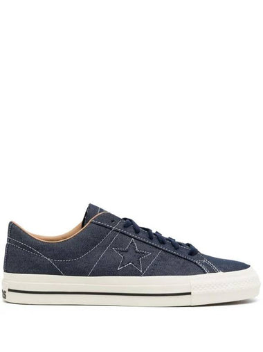 One Star Pro Denim Low Top Sneakers Navy - CONVERSE - BALAAN 1