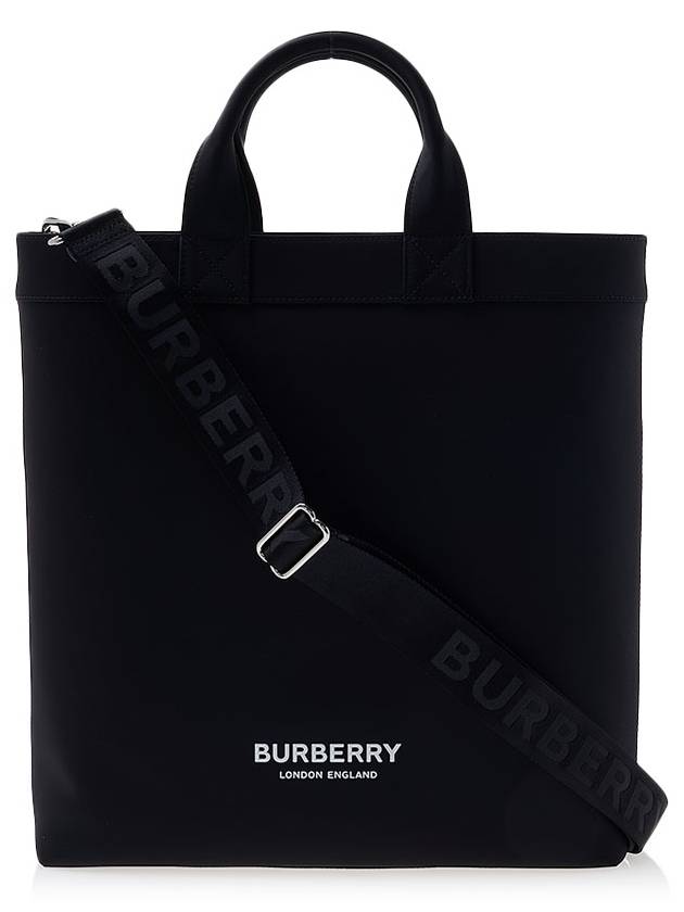 Logo Print Nylon Artie Tote Bag Black - BURBERRY - BALAAN 2