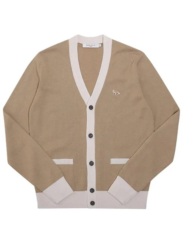 Baby Fox Bicolor Classic Cardigan Beige - MAISON KITSUNE - BALAAN 6