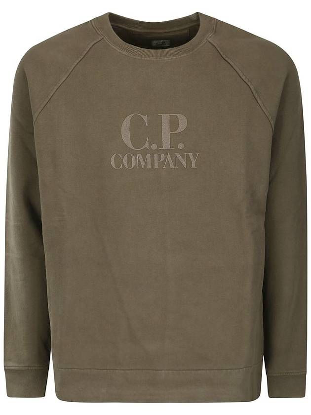 Diagonal Fleece Pocket Sweatshirt Green - CP COMPANY - BALAAN 2