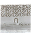 A Pattern 100% Seta Silk Jean Beige Scarf - AIGNER - BALAAN 3