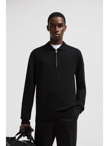 Wool zip up polo shirt - MONCLER - BALAAN 1