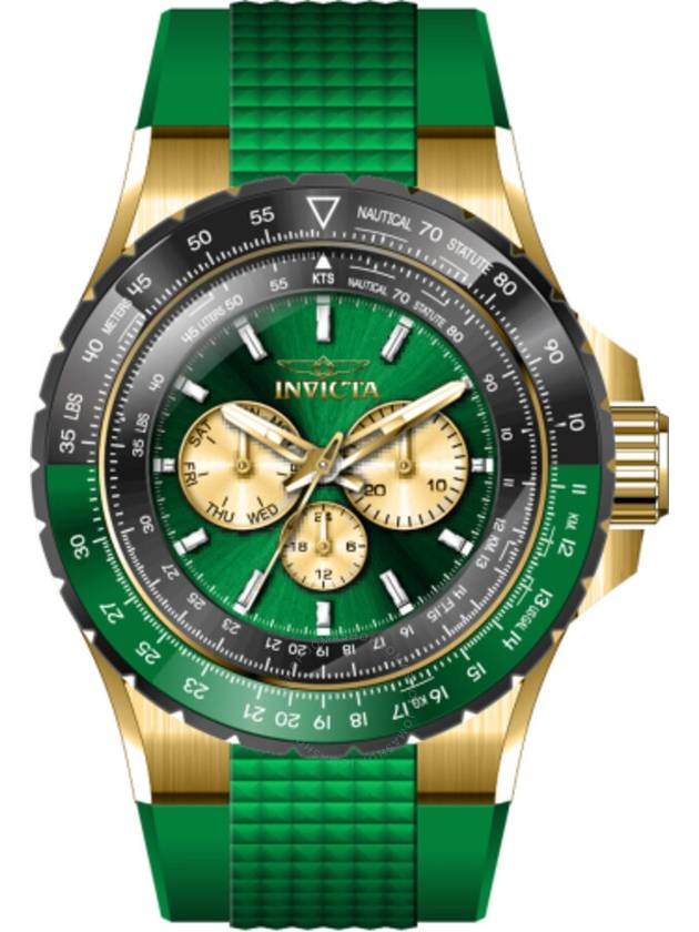 Invicta Aviator Date Day Quartz Green Dial Men's Watch 44612 - INVICTA - BALAAN 1