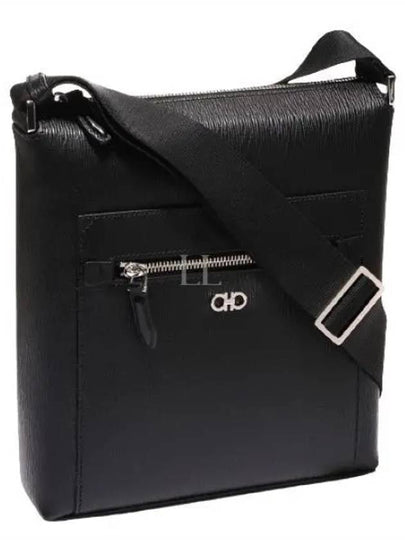 Men's Gancini Cross Bag Black - SALVATORE FERRAGAMO - BALAAN 2