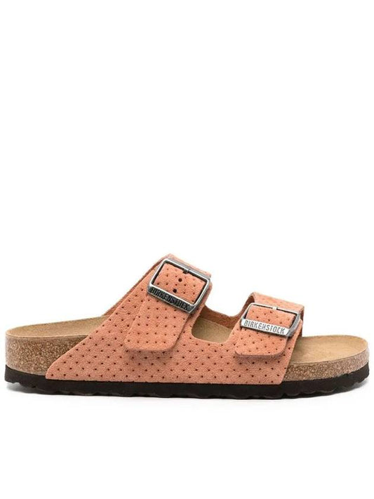 Arizona Perforated Suede Slippers Orange - BIRKENSTOCK - BALAAN 2