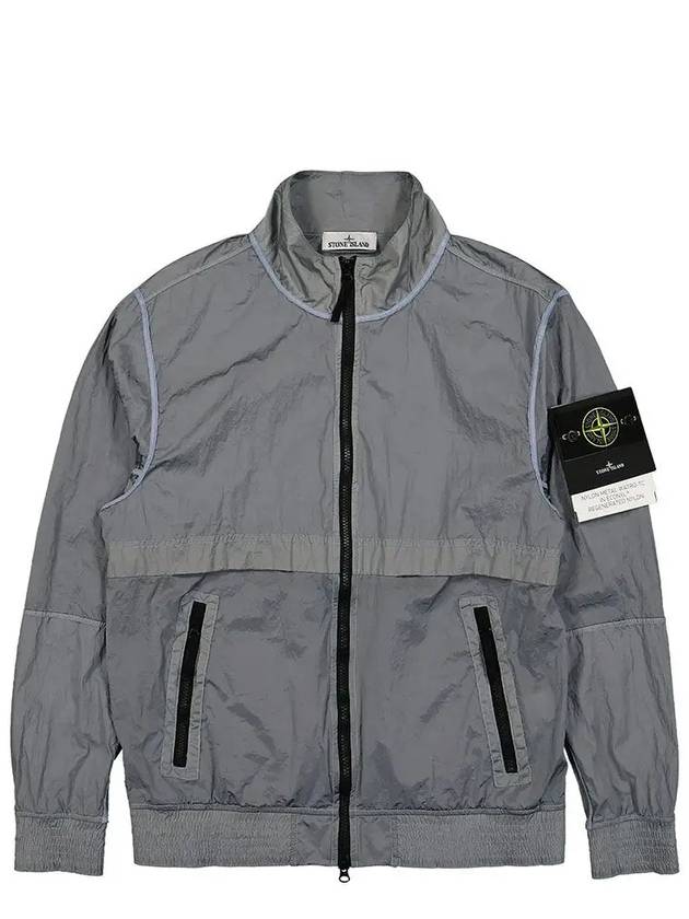 Logo Patch Recycled Nylon Track Jacket Sky Blue - STONE ISLAND - BALAAN 2