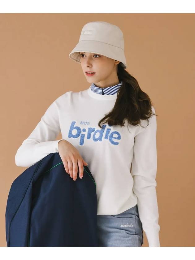 Graphic crew neck long sleeve knit IVORY - MONBIRDIE GOLF - BALAAN 5