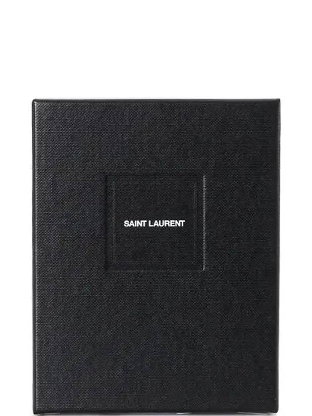 Paris Credit Coated Leather Card Wallet Black - SAINT LAURENT - BALAAN 7