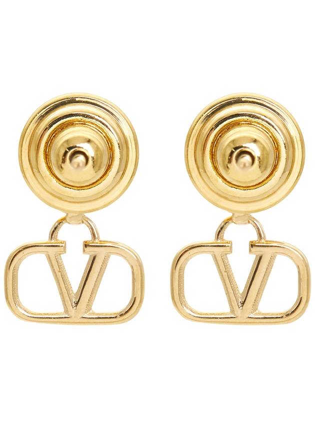 V logo Swarovski earrings light blue - VALENTINO - BALAAN 6