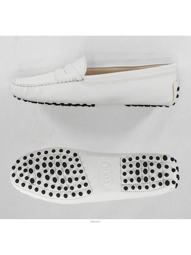 Women's Gommino Leather Driving Shoes White - TOD'S - BALAAN 7