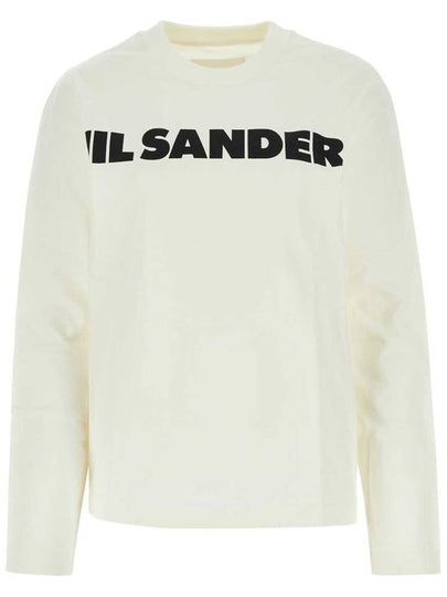 Logo Print Cotton Sweatshirt White - JIL SANDER - BALAAN 2