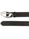 B 1DR D Logo Buckle Leather Belt Black - DIESEL - BALAAN 4