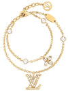 Lady LV Double Chain Bracelet Gold - LOUIS VUITTON - BALAAN 1