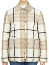 Check Diamond Quilted Jacket Beige - BURBERRY - BALAAN 4