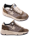 Running Lace-Up Low Top Sneakers Khaki - GOLDEN GOOSE - BALAAN 2