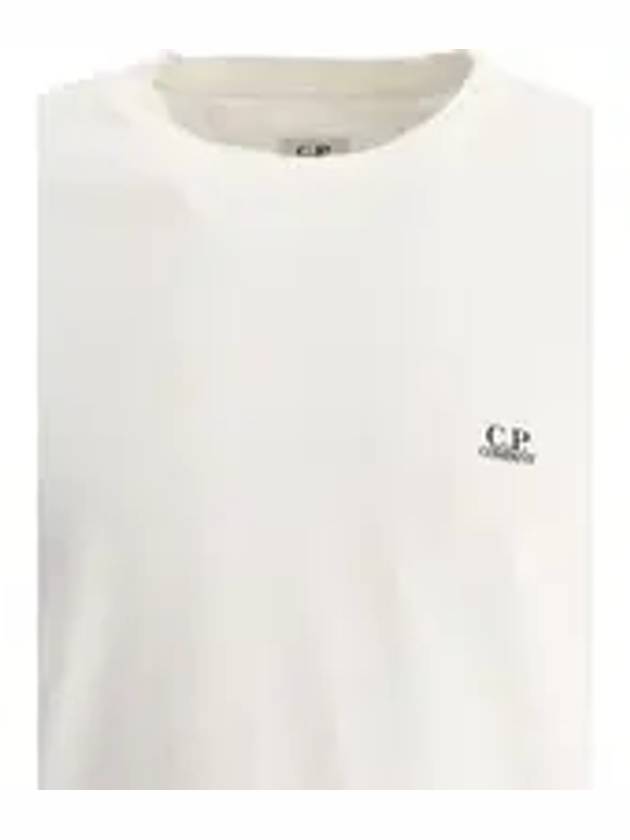 Jersey Small Logo Cotton Short Sleeve T-Shirt White - CP COMPANY - BALAAN 4