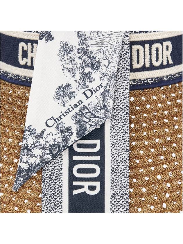 Riviera D Ocean Micha Scarf Visor Navy - DIOR - BALAAN 9