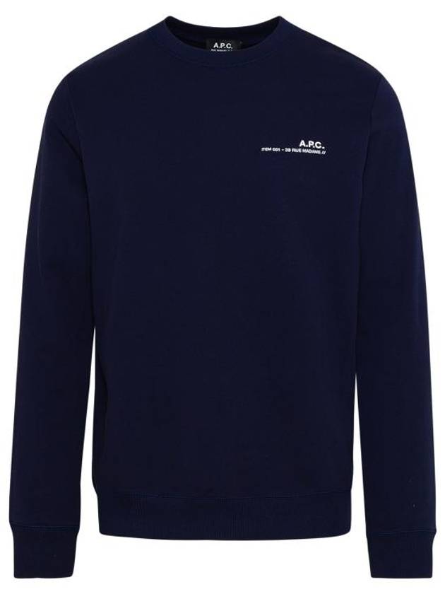 Men's Item Logo Sweatshirt Navy - A.P.C. - BALAAN 2