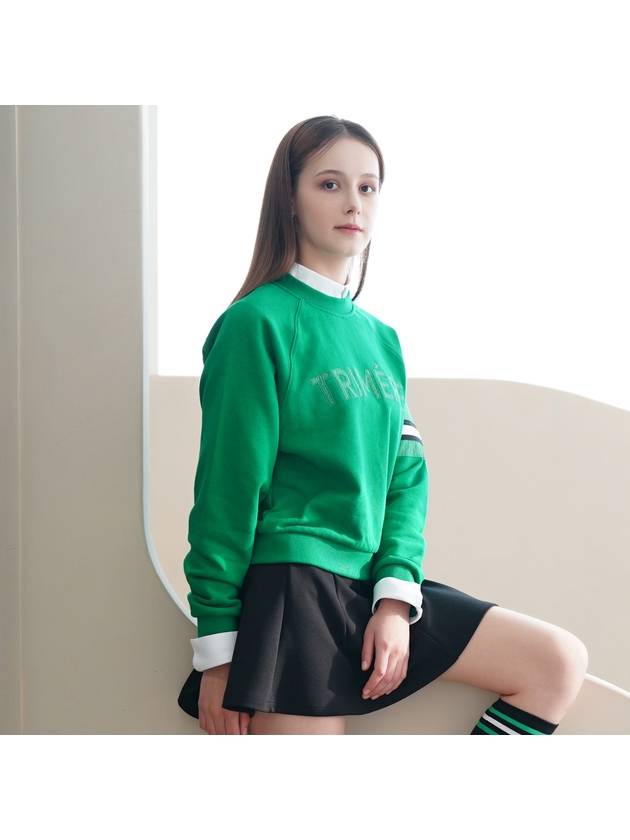 Applique Sweatshirt WOMAN GREEN TMFTS20106 - TRIMERE - BALAAN 1