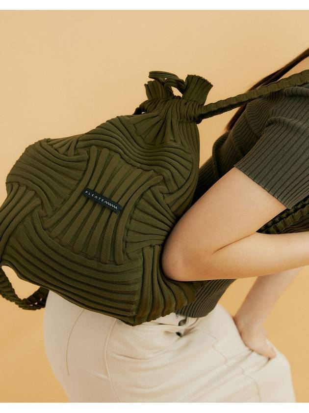 bow backpack khaki - PLEATSMAMA - BALAAN 4