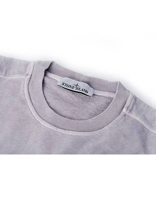 Garment Dyed Malfile Crewneck Sweatshirt Grey Heather - STONE ISLAND - BALAAN 4