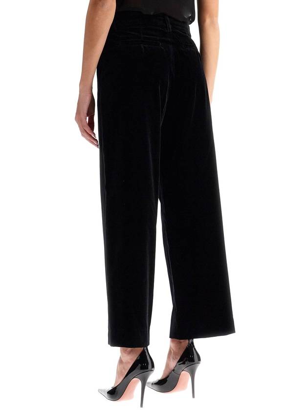 'cropped velvet pants in 's - S MAX MARA - BALAAN 3