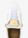 May London Croc Leather Low Top Sneakers White - GIUSEPPE ZANOTTI - BALAAN 6