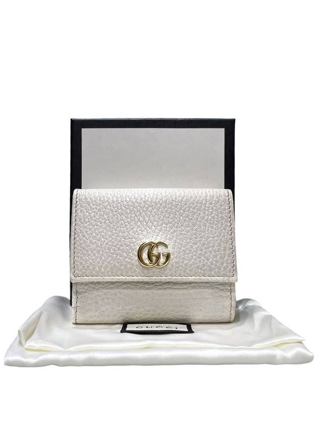 Women s 524672 GG Marmont Ivory Color Half Wallet - GUCCI - BALAAN 10