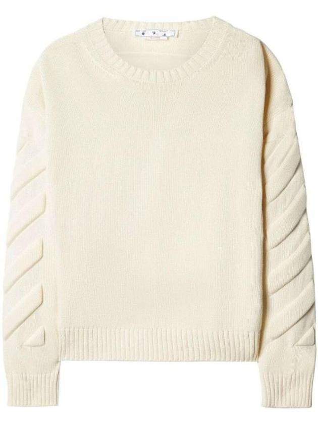 Arrow Knit Top Ivory - OFF WHITE - BALAAN 7