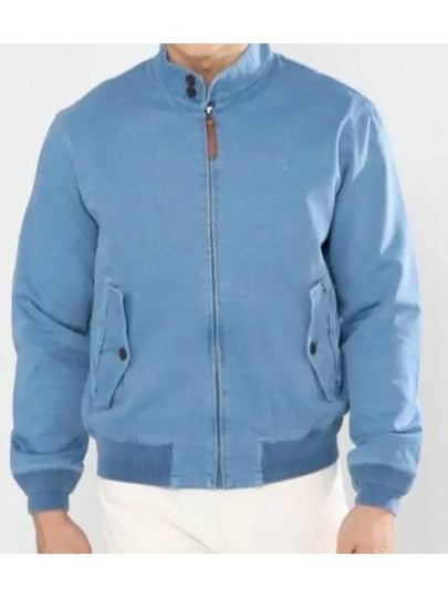 Stand Up Collar Bomber Jacket Vessel Blue - POLO RALPH LAUREN - BALAAN 2