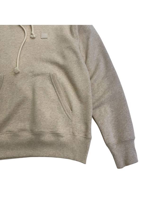 Face Patch Cotton Hoodie Oatmeal Melange - ACNE STUDIOS - BALAAN 5