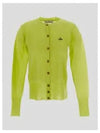 Women's ORB Embroidered Logo Cardigan Yellow - VIVIENNE WESTWOOD - BALAAN 2