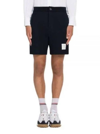 Men's RWB Striped Cotton Bermuda Shorts Navy - THOM BROWNE - BALAAN 2