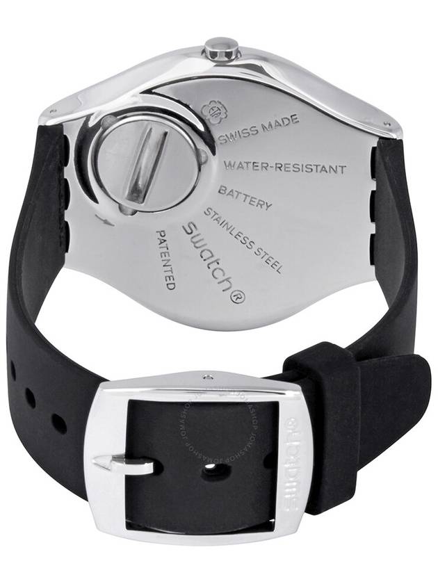 Swatch Skinnoiriron White Dial Black Rubber Unisex Watch SYXS100 - SWATCH - BALAAN 3