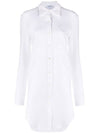 Women's Three Stripe Tab Pocket Shirt Dress White - THOM BROWNE - BALAAN 2