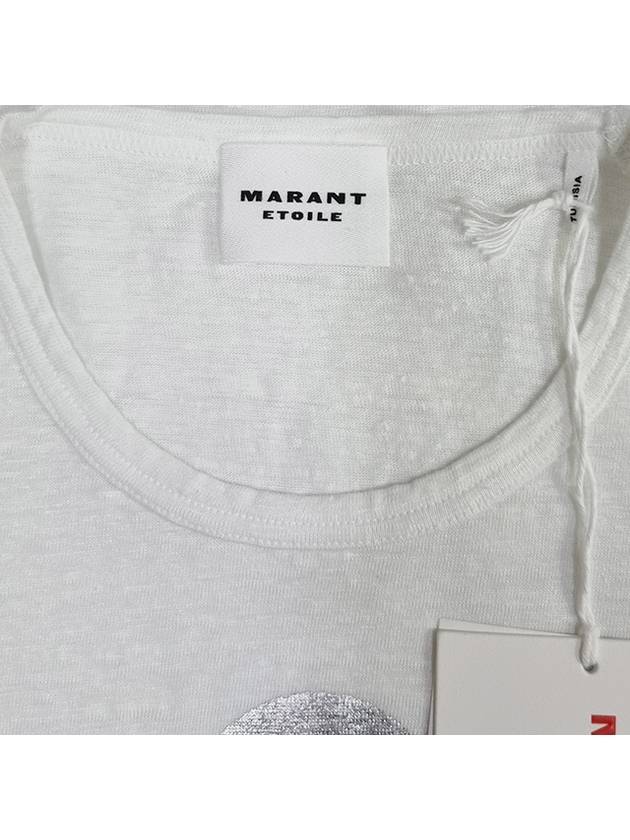 ZEWEL Logo T-Shirt White - ISABEL MARANT ETOILE - BALAAN.