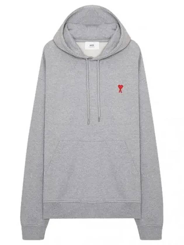 Chain Stitch Heart Logo Loopback Organic Cotton Hoodie Women - AMI - BALAAN 1