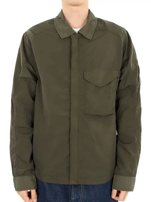 Chrome-R Zip-Up Over Long Sleeve Shirt Green - CP COMPANY - BALAAN 2