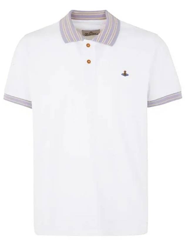 Logo Classic Stripe Polo Shirt White - VIVIENNE WESTWOOD - BALAAN 2