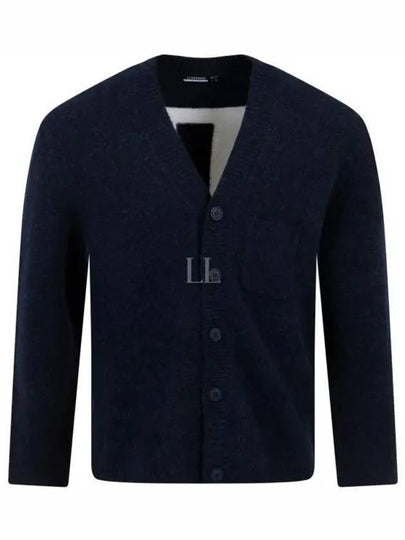 Clarke Back Logo Knitted Cardigan Navy - J.LINDEBERG - BALAAN 2