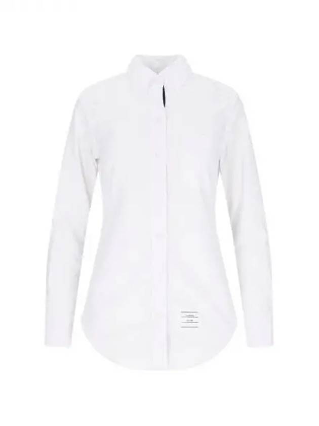 Button Down Cotton Oxford Long Sleeve Shirt White - THOM BROWNE - BALAAN 2