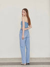 Relaxed straight denim pants light blue - LESEIZIEME - BALAAN 6