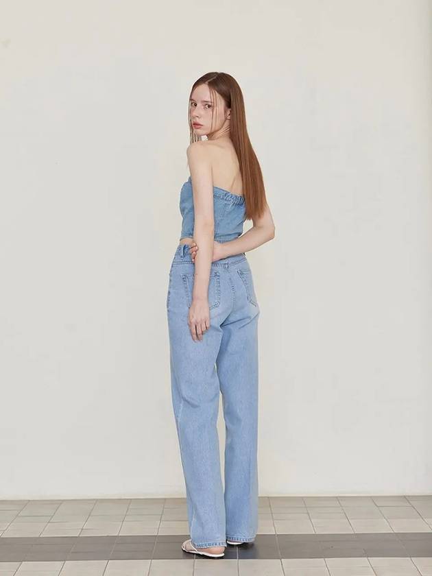 Summer Straight Denim Pants Light blue - LESEIZIEME - BALAAN 6