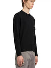 Raw Hand Cotton Crewneck Knit Top Black - STONE ISLAND - BALAAN 5