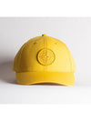 compass logo embroidery ball cap yellow - STONE ISLAND - BALAAN.