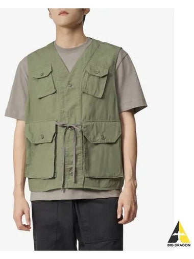 C1 Ripstop Pocket Vest Olive MP127CT010 - ENGINEERED GARMENTS - BALAAN 1